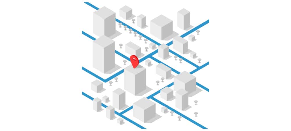 Maps and floor plans Map drawn in isometric style.